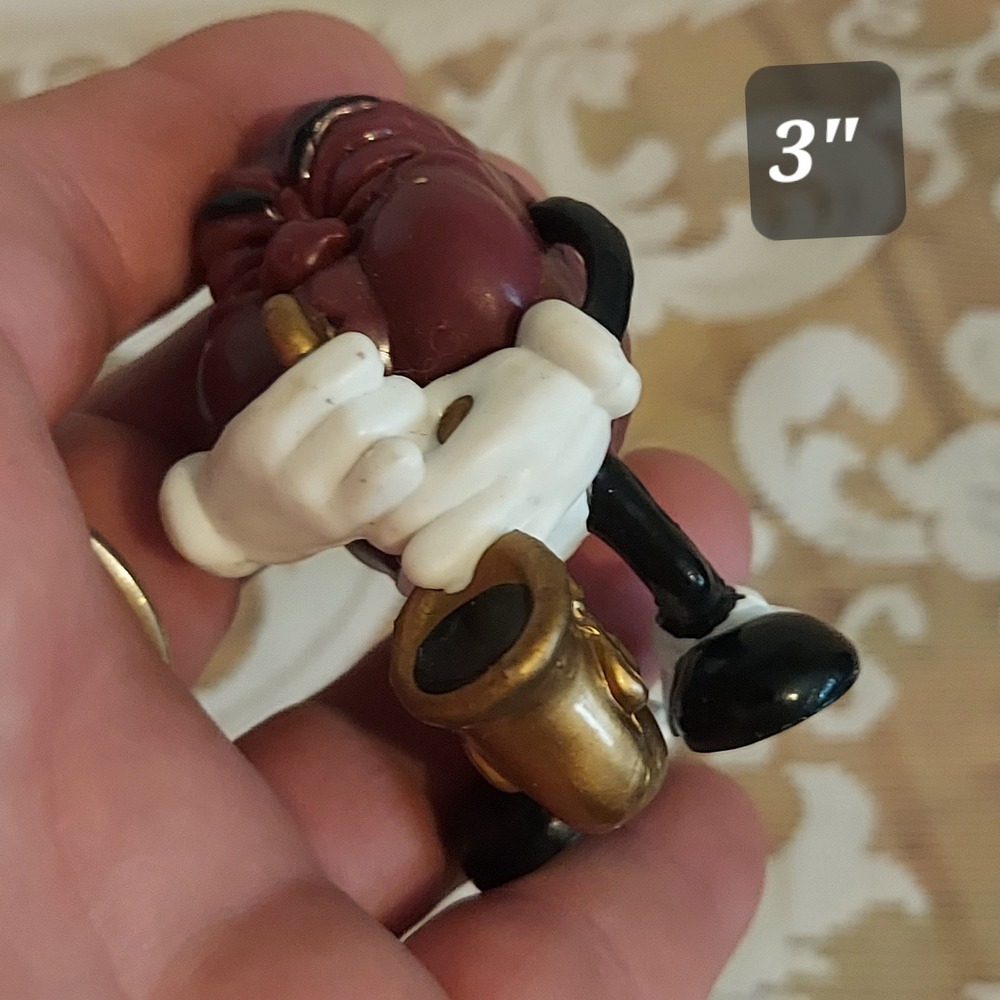 Vintage 1987 California Raisins Saxophone Player PVC Figure 3 Inch 80s Toy - Picture 6 of 6